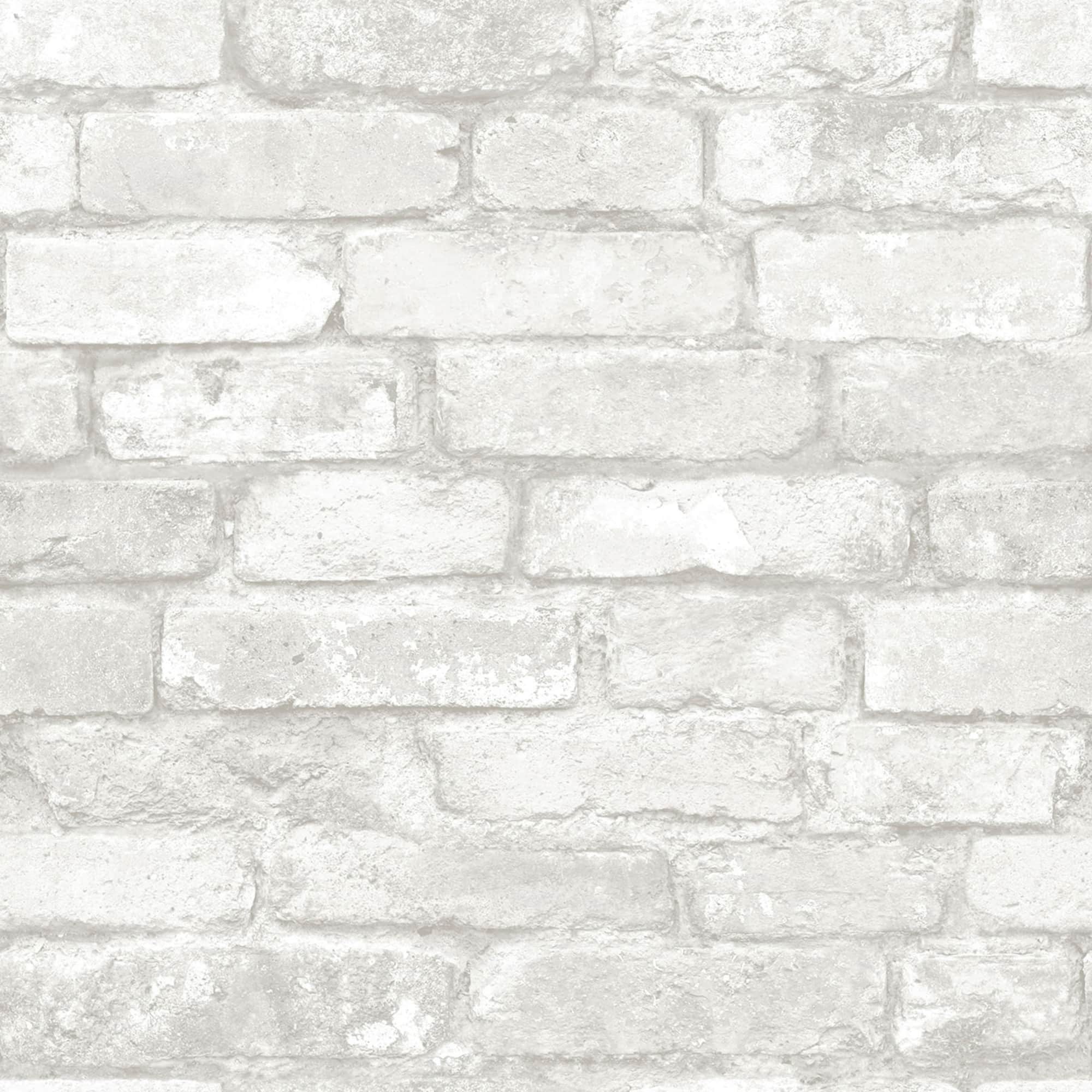 NuWallpaper Gray & White Brick Peel & Stick Wallpaper